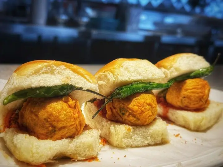 Vada Pav (Indian Potato Sliders) at SPICE ROOM Denver