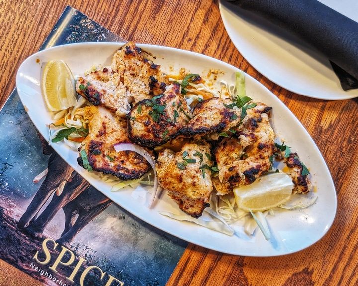 Chicken Malai Kebab served at SPICE ROOM Denver