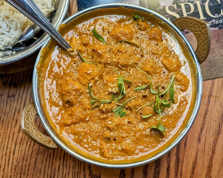 Goan Fish Curry — Flaky fish in a coconut-tamarind sauce bright with Kashmiri 